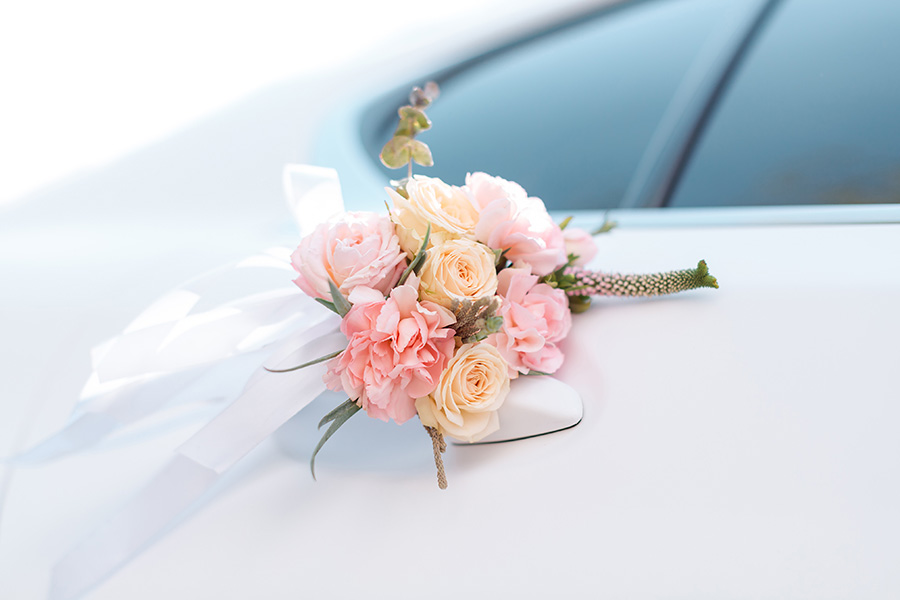 Blumenschmuck und Autoschmuck für Ihr Hochzeitsauto